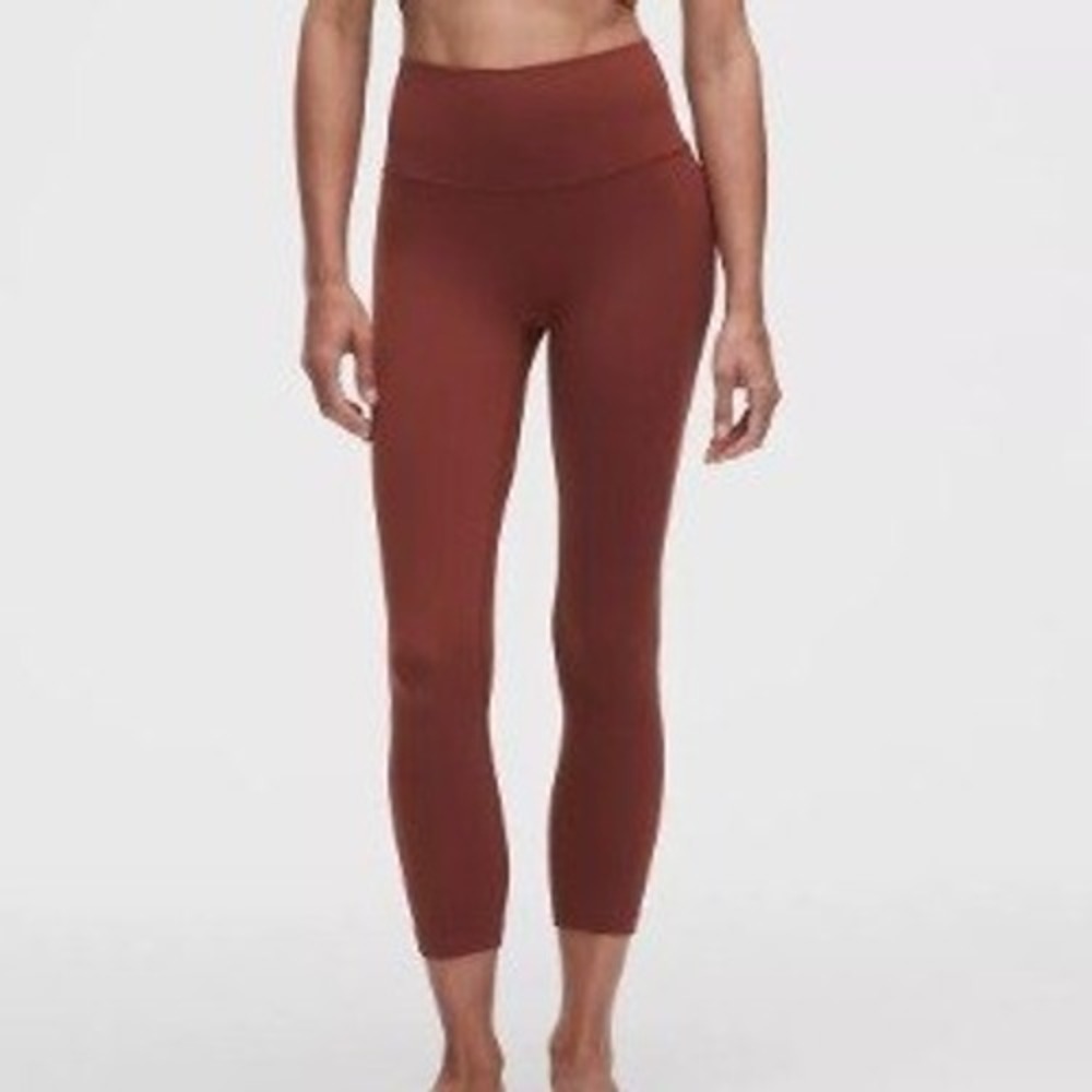 Lululemon Align High-Rise Crop 23" Cayenne Red Yoga Leggings Tights Women's Sz 2